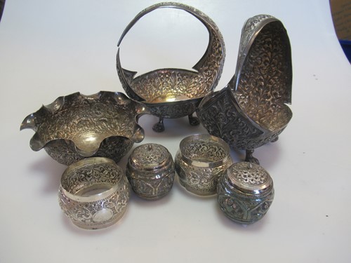 Lot 274 - A collection of continental metalwares,...