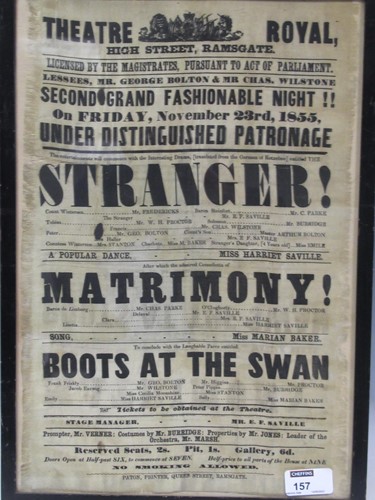 Lot 157 - A Victorian printed silk advertising bill for...
