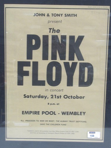 Lot 158 - A 1970's framed advertising page for the Pink...