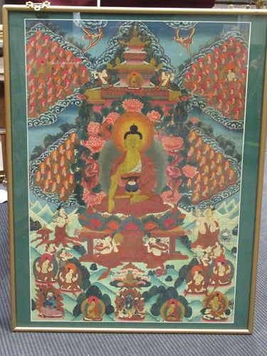 Lot 324 - A Tibetan Thangka, 81 x 62cm