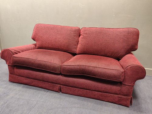 Lot 359 - A pair of red two seater Conran sofas, 92 x...