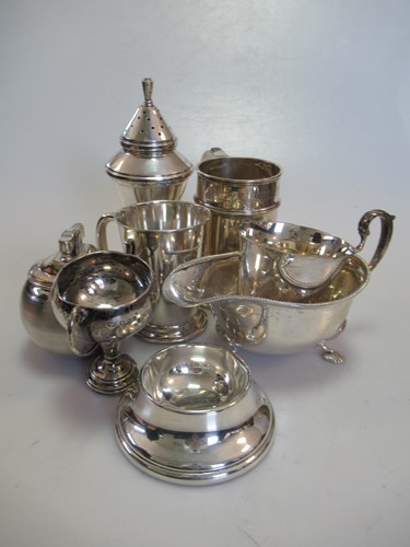 Lot 276 - A collection of silverware including cigarette...
