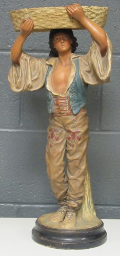 Lot 217 - A Continental painted plaster of an Italianate...