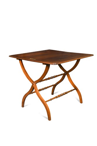 Lot 647 - A mahogany coaching table, 19th century