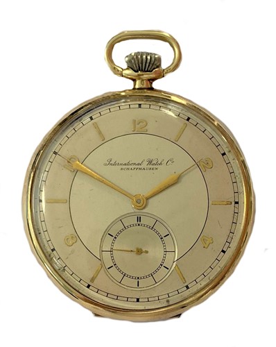 Lot 341 - IWC, Schaffhausen - A Swiss 14ct gold open faced pocket watch