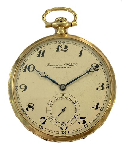 Lot 343 - IWC, Schaffhausen - A Swiss 14ct gold open faced pocket watch