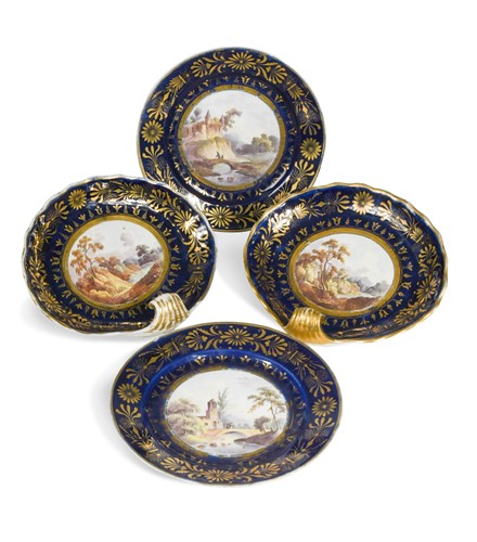 Lot 581 - An English porcelain dessert service, circa 1810