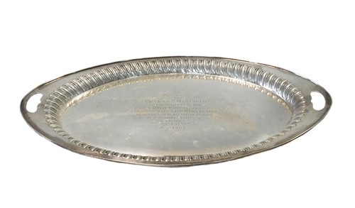 Lot 630 - An Edward VII silver tray