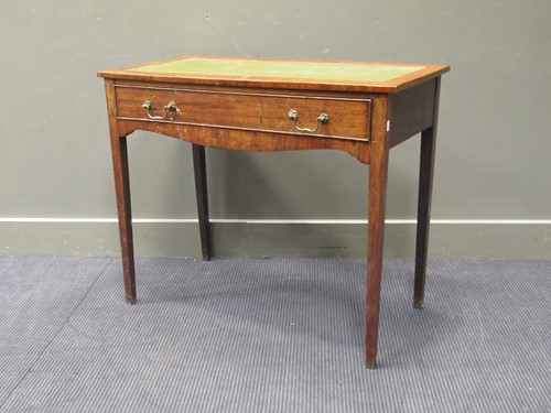 Lot 497 - An Edwardian side table with leather inset top...