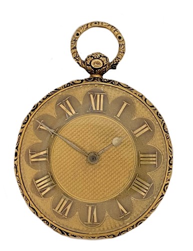 Lot 335 - Robert Molyneaux, London - An 18ct gold open faced pocket watch
