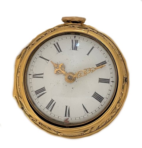 Lot 303 - H. Betterton, London - A late 18th century 22ct gold pair cased pocket watch