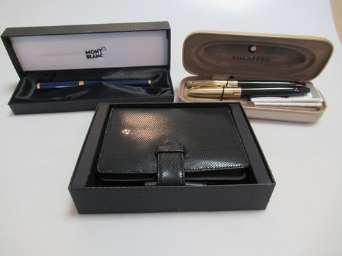 Lot 161 - A Mont Blanc organizer, cased, together with a...