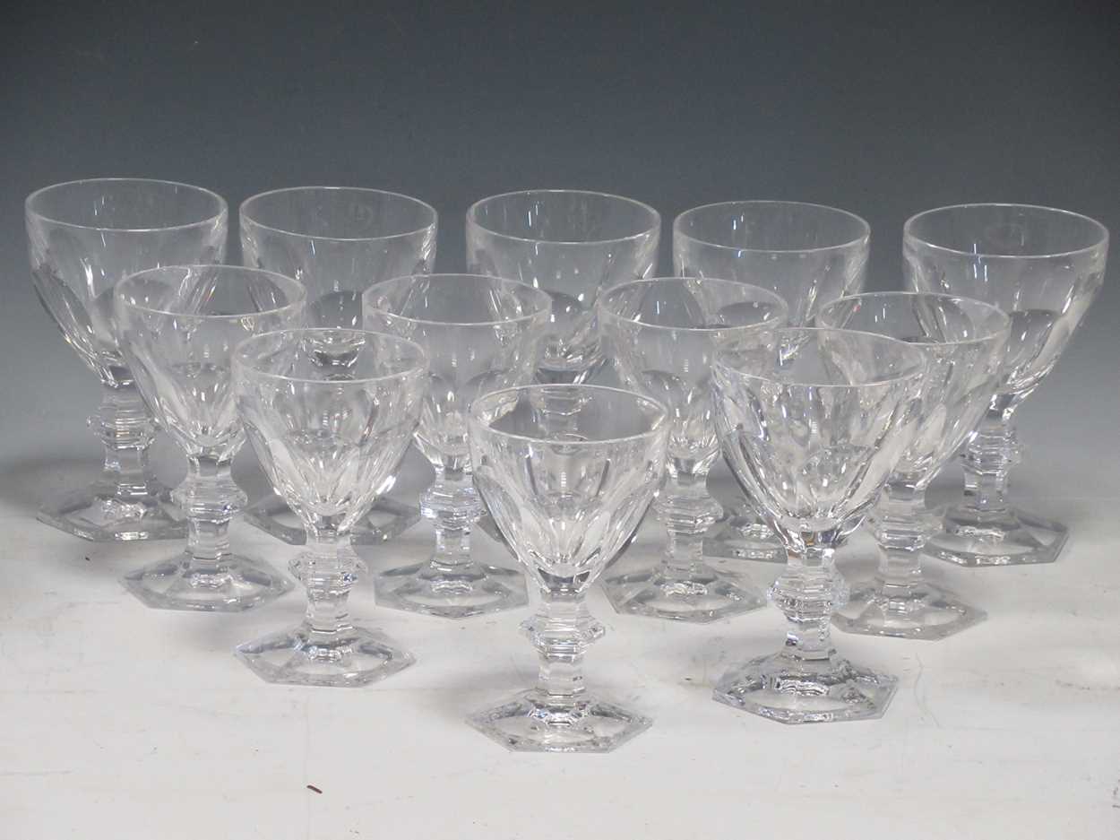 Lot 7 - A collection of twelve baccarat style cut...
