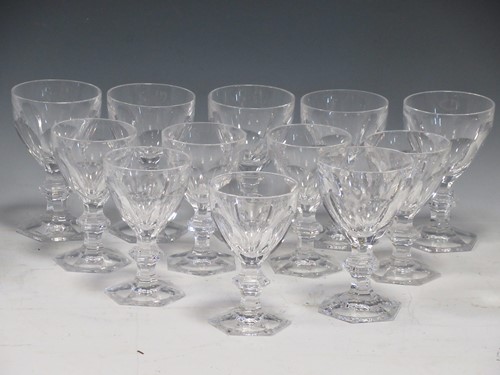Lot 7 - A collection of twelve baccarat style cut...