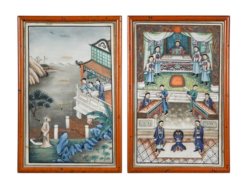 Lot 96 - A collection of six Chinese export pith paintings, circa 1850