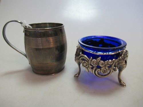 Lot 174 - An 18th century silver barrel shaped...