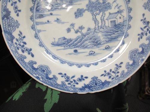 Lot 9 - Ten Chinese blue and white plates, mainly 18th...