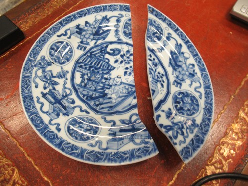 Lot 9 - Ten Chinese blue and white plates, mainly 18th...