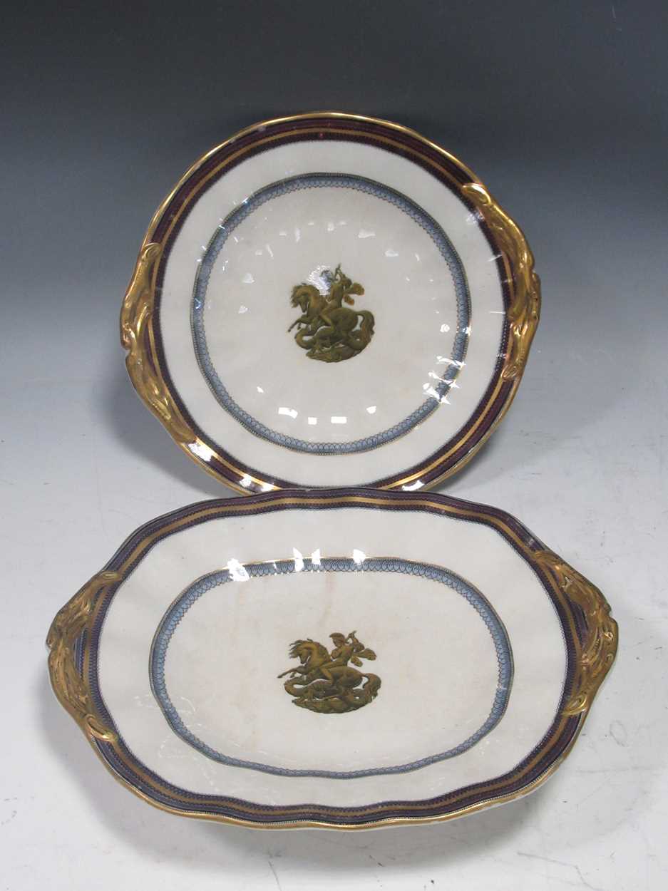 Lot 2 - A 19th century two handled comport, the centre...