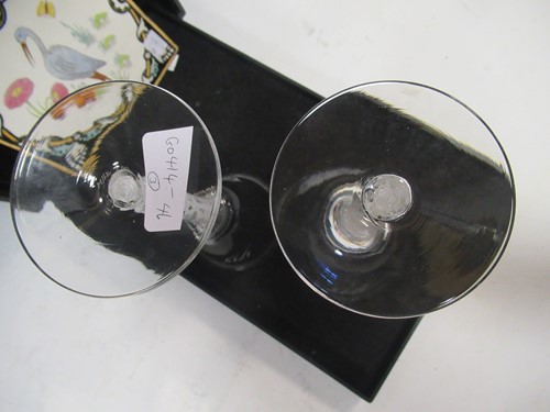 Lot 23 - A pair of modern opaque twist stem 'Yorkshire...