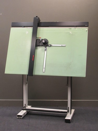 Lot 425 - Architects adjustable drawing table, drawing...