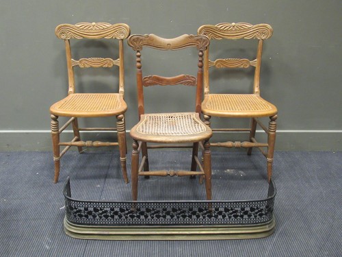 Lot 374 - A pair of caned and carved William IV style...
