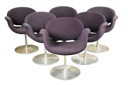 Lot 532 - Pierre Paulin for Artifort, a set of six Tulip chairs