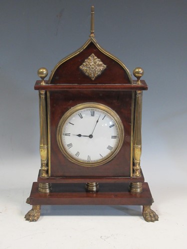Lot 106 - A 19th century brass mounted mahogany mantle...