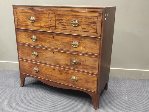 Lot 329 - A Regency mahogany secretaire chest of drawers,...