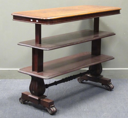 Lot 320 - A William IV mahogany adjustable buffet the...