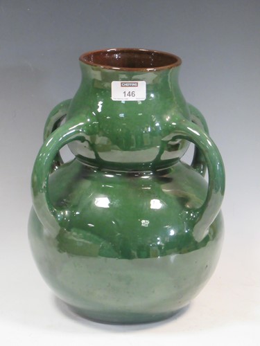 Lot 146 - Arts & Crafts double gourd jug, Brennan,...