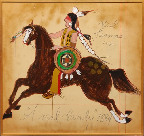 Lot 246 - Neil 'Tall Eagle' Parsons (Native American) A...