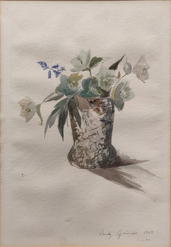 Lot 277 - Lindy Guinness still life of a vase of flowers...
