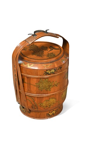 Lot 105 - A Chinese two-tier food carrier, 20th century