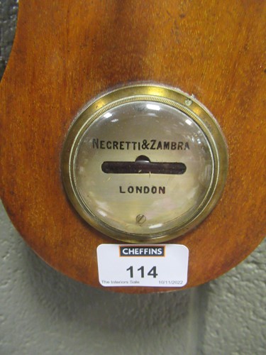 Lot 144 - A Negretti Zambra mahogany cased barometer,...