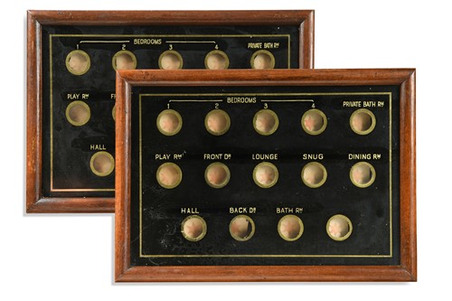 Lot 414 - A rare pair of servant's bell boxes, late 19th century