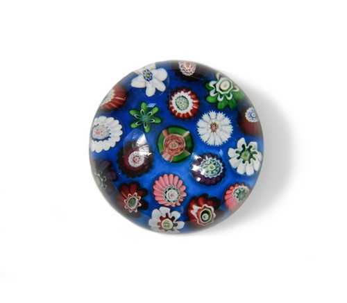 Lot 3 - A small Clichy spaced millefiori glass paperweight