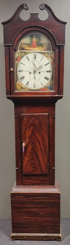 Lot 137 - George III style mahogany longcase clock, the...