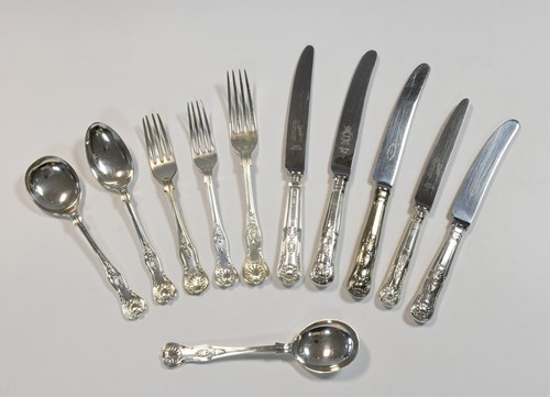 Lot 644 - A 17-piece set of Elizabeth II silver flatware with 29 additions