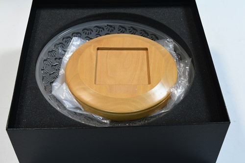 Lot 8 - Lalique, a modern clear and frosted glass bowl