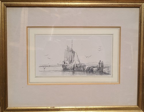 Lot 370 - Myles Birket Foster RWS (1825-1899) Fisherfolk...