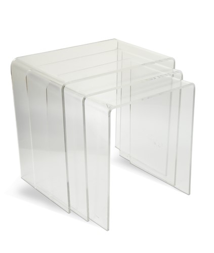Lot 375 - A nest of three perspex tables
