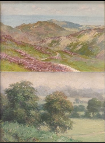 Lot 321 - T W Holgate a pair of landscapes oil on board...