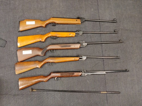 Lot 97 - A collection of .22 spring-powered air rifles...