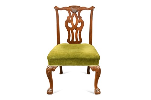 Lot 502 - A George III mahogany dining chair, probably Irish