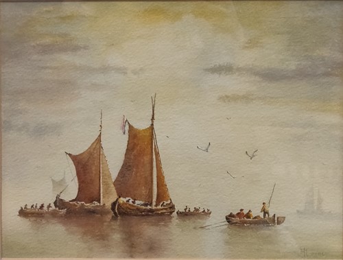 Lot 355 - Robert Horne (1923-2010) Estuary Scene signed '...