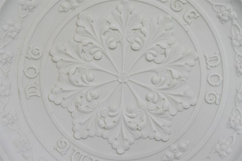 Lot 27 - In the manner of A.W.N. Pugin, a W.H. Kerr & Co., Worcester Parian charger