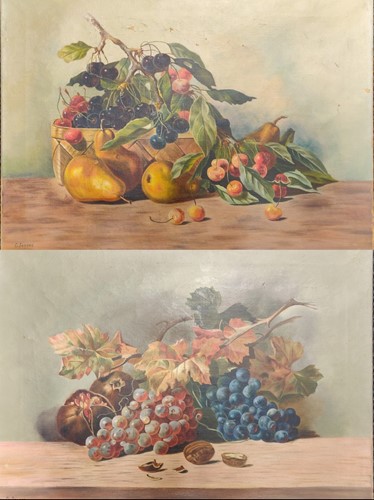 Lot 339 - G. Jessop A pair of autumnal still lifes oil...