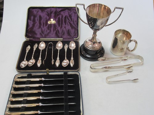 Lot 174 - A silver christening tankard, together with...