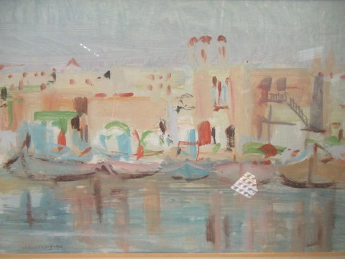 Lot 269 - Irene Lesley Main (b.1959), Harbour scene,...